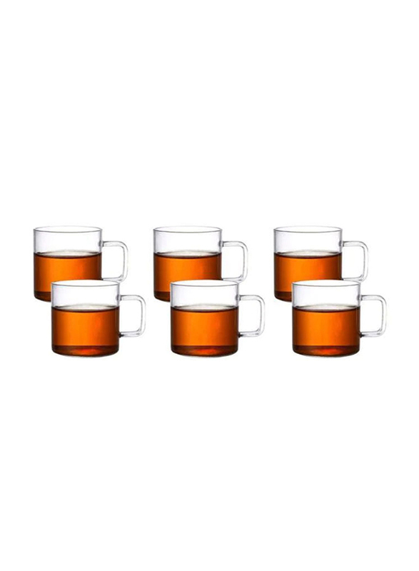 

Neoflam 100ml 6-Piece Double Wall Borosilicate Glass Mug Set, DTC8310H, Clear