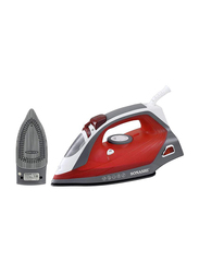 Steam Iron With Ceramic Soleplate, Red