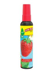 Little Trees Spray Car Air Freshener with Strawberry Scent, 3.5oz, Red