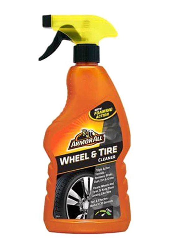 

Armor All Wheel & Tire Cleaner with Foaming & Triple Action formula Spray, 500ml, Orange