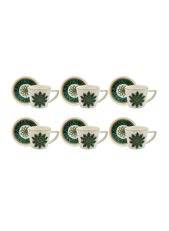 

Angela 12-Piece Coffee Cup with Saucer Set, Multicolour