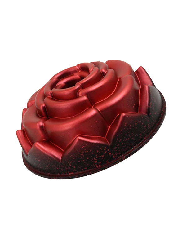 

Granite Flower Shape Casting Cake Mold, 26cm, Red