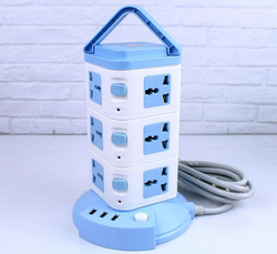 Anti-Static Tower Power Strip/ Socket, Multicolour
