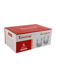 Xoweicup 6-Piece Glass Cup Set, QYZS0601, Clear