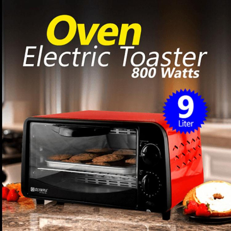 

Olympia 9L Electric Toaster Oven, 800W, OE-1009, Red