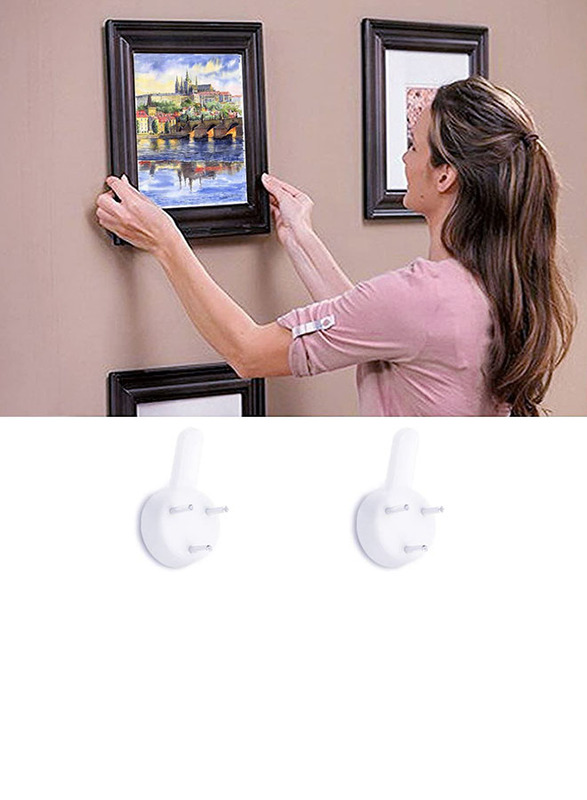 Beautyflier Plastic Nails Wall Hook, 100 Pieces, White