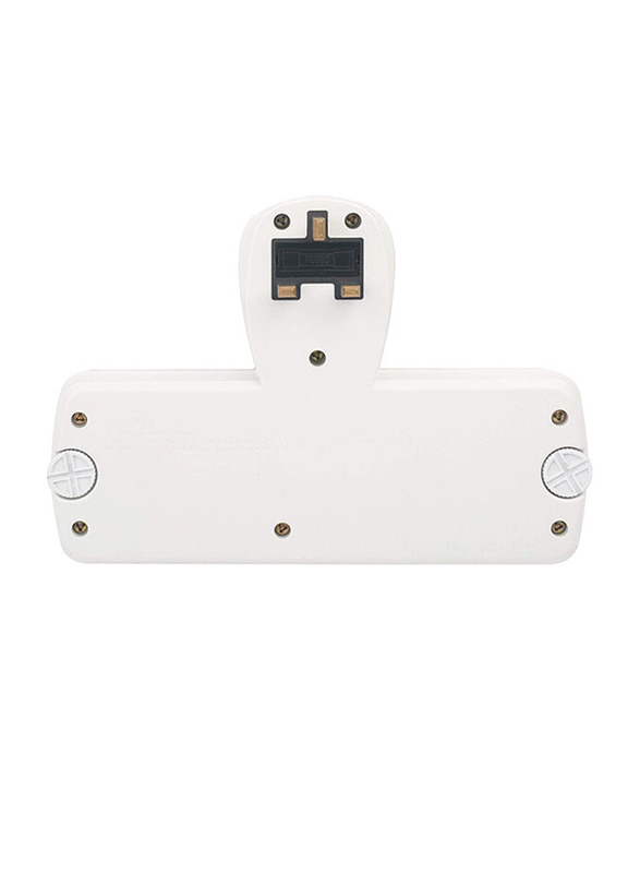 Terminator 2-Way Socket with 2 USB Port T Power Extension, White
