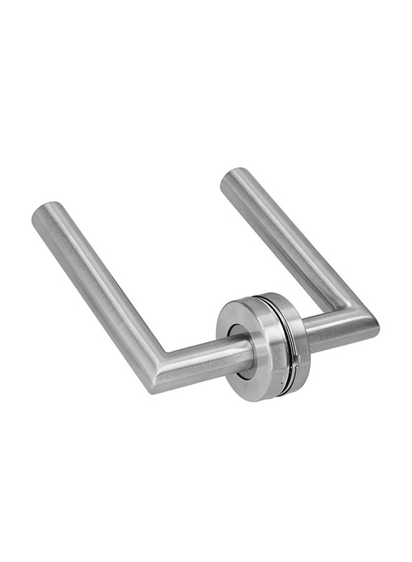 Milano CanvasGT Hollow Mixed Room Decor Lever Handle Set, Silver