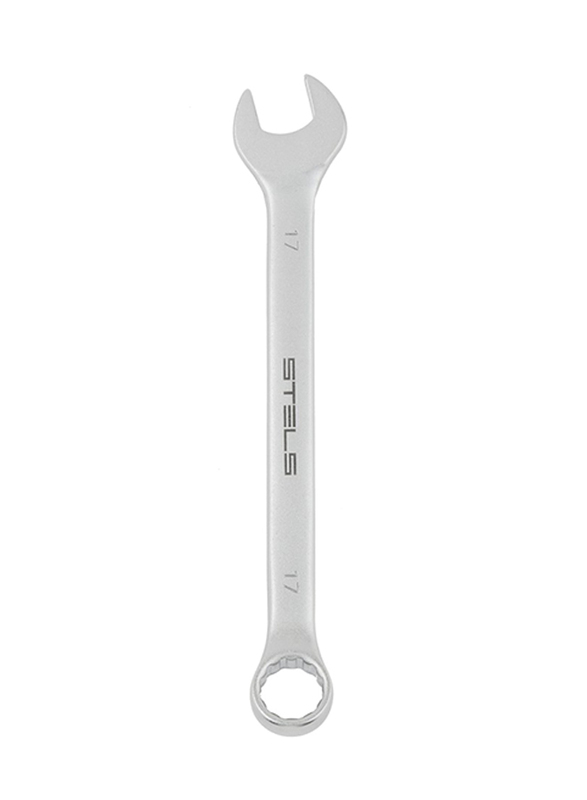 Stels 12mm CRV Matt Chrome Combination Wrench, Silver