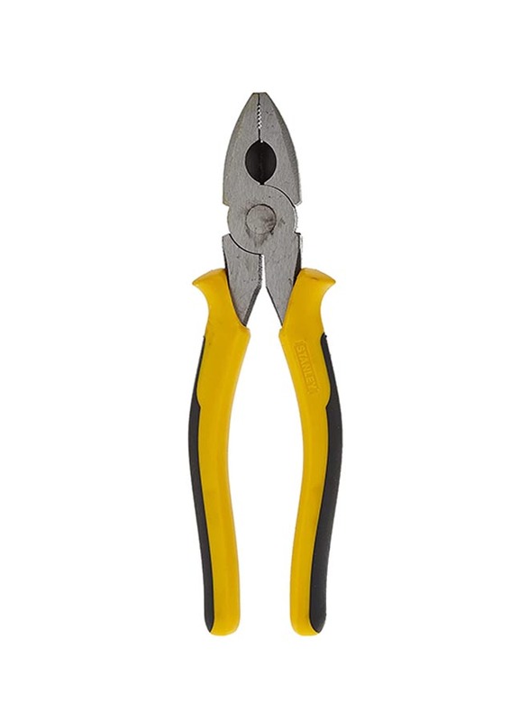 Stanley 200mm Dynagrip Combination Plier, 0-84-056, Silver/Yellow/Black