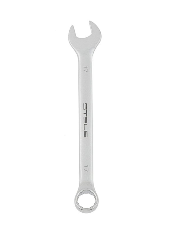 Stels 13mm CRV Matt Chrome Combination Wrench, Silver