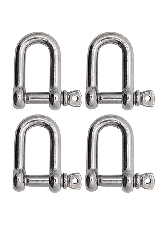CanvasGT D Shackle, 4-Piece, 6mm, Silver
