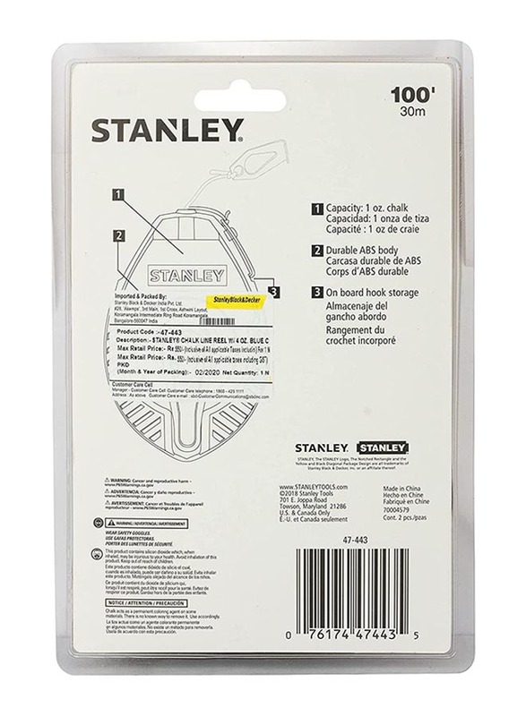 Stanley 3-Piece Chalk Refill, Box Level, Measuring Tape, STA047443, Yellow
