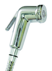 Milano Toilet Hand Spray Shattaf with Hose and Hook, Silver