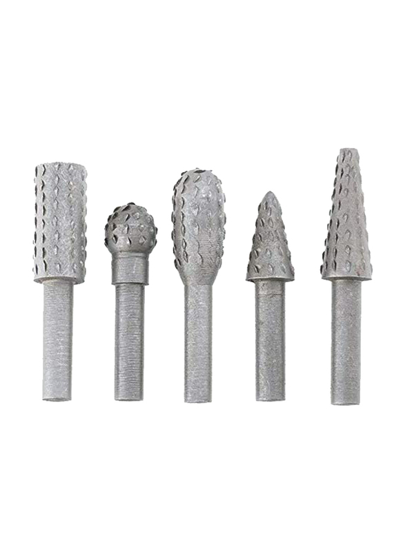 MTX 5 Piece Burr Bits Set for Wood, 704999, Silver