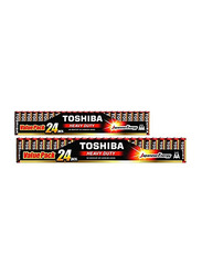 Toshiba 1.5V Heavy Duty AA & AAA Alkaline Batteries, 48 Pieces, Multicolour