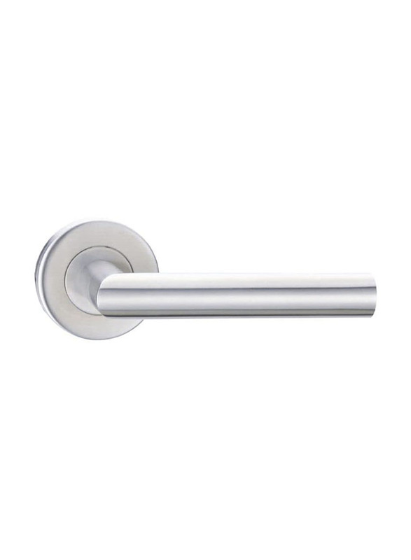  Milano CanvasGT Hollow Mixed Room Decor Lever Handle Set, Silver