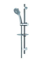 Milano Glory Sliding Bar Shower Kit with 3 Flow Message Set, Silver