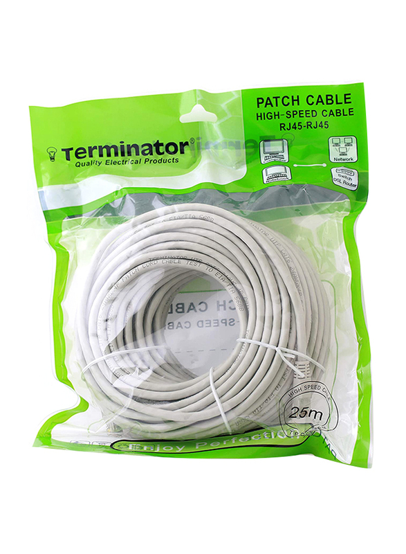 Terminator 25-Meter RJ45 High Speed Patch Cable CAT6, TPCC-25M, Beige