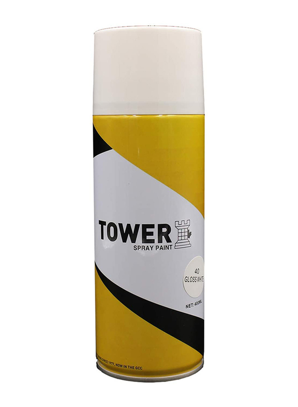 Tower Spray Paint, 400ml, Gloss White