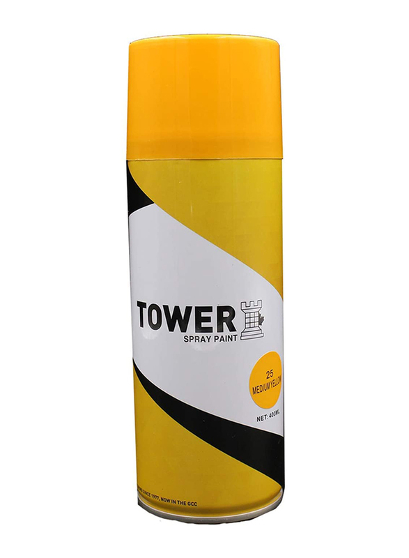 Tower Spray Paint, 400ml, Medium Yellow