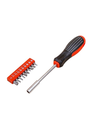 Matrix 10-Piece Screwdriver with Bit Set, 114539, Red/Black