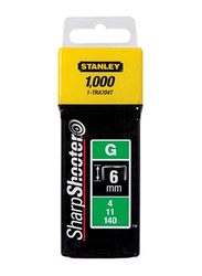 Stanley Type G Heavy Duty Staples, 6 mm, 1-TRA704T, Silver