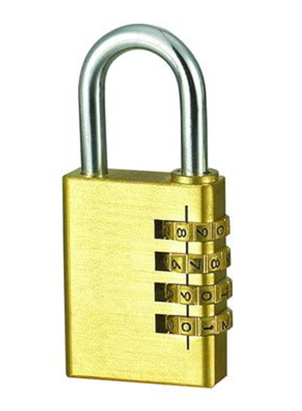 Fuerza CanvasGT Number Code Pad Lock, 30mm, CL-601, Gold