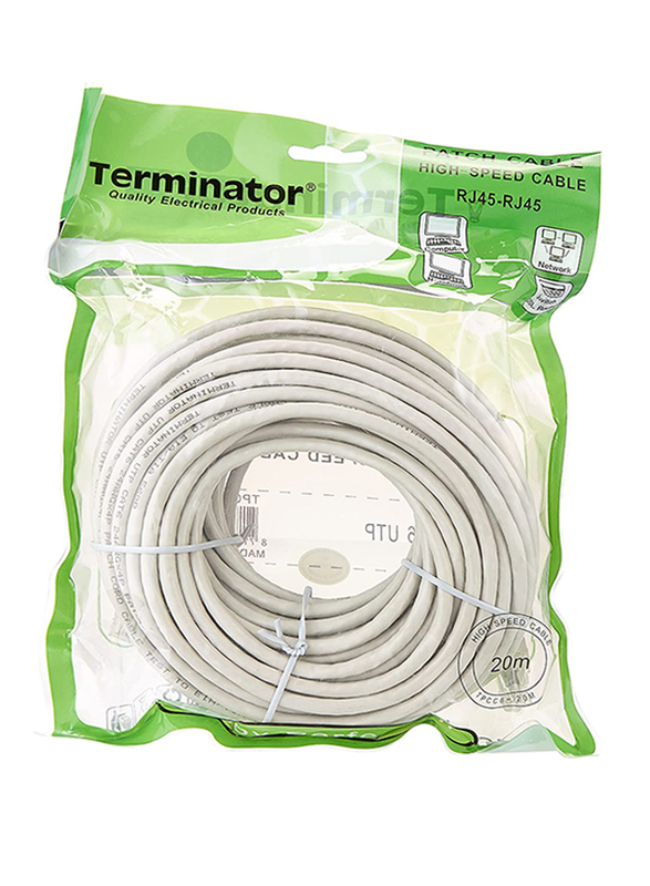 Terminator 20-Meter RJ45 High Speed Patch Cable CAT6, TPCC-20M, Beige