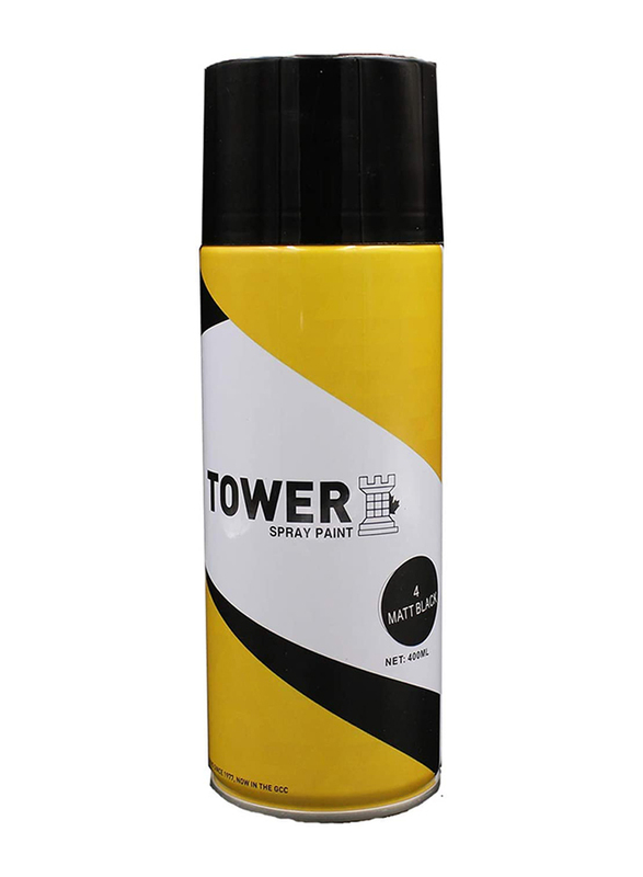 Tower Spray Paint, 400ml, Matt Black