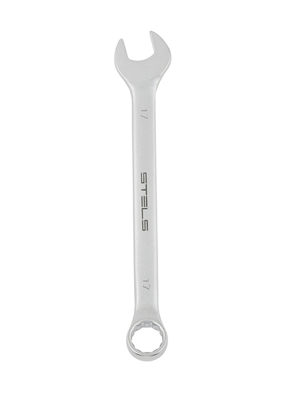 Stels 22mm CRV Matt Chrome Combination Wrench, Silver