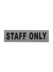 ZL Staff Only Sticker, 7 x 26cm, Grey/Black