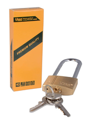 Uken Long Shackle Pad Lock, 40mm, Gold