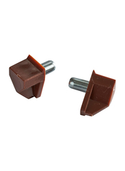 CanvasGT Shelf Support Bracket Steel Shelves Pin Holder Set, 20-Piece, Brown/White