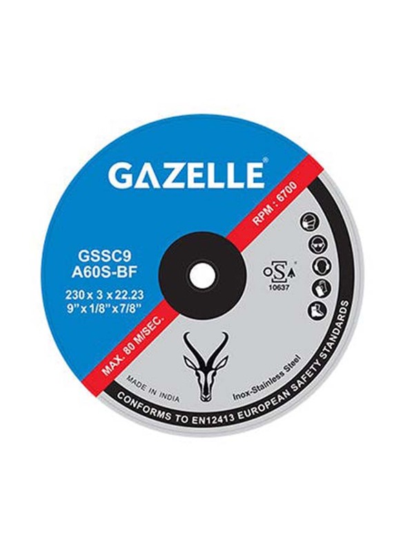 Gazelle Stainless Steel Cutting Disc, 4-inch, GSSC4, Black