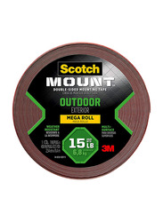 3M Scotch Mount Outdoor Double-Sided Mounting Tape, 1-inch x 450-inch, Black/Red