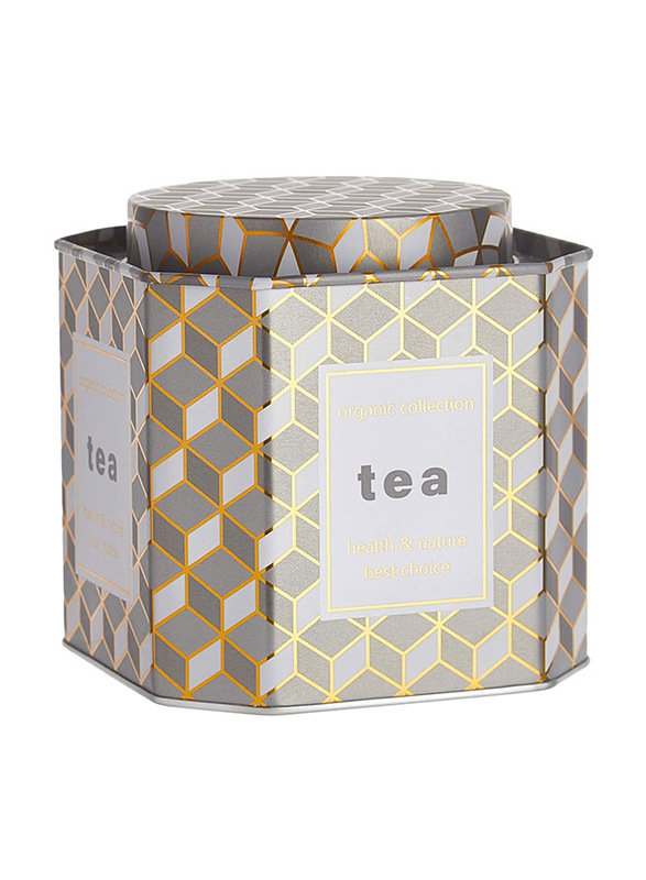 

Almarjan Aluminium Rectangle Tea Storage Tin Box, Multicolour