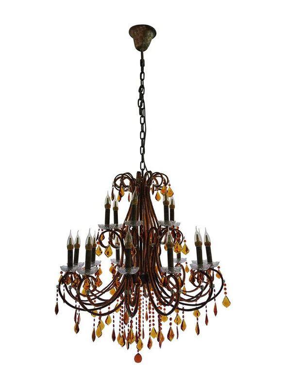 

Al Masah Crystal Ceiling Chandelier, Cha00043, Brown