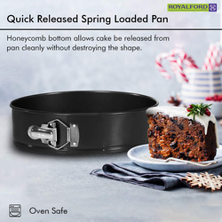 RoyalFord Non-Stick Springform Cake Tin, 24cm, Black