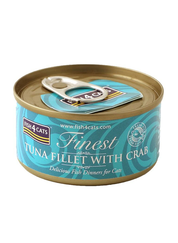 

Fish4Cats Tuna Fillet with Crab Cat Wet Food, 10 x 70g
