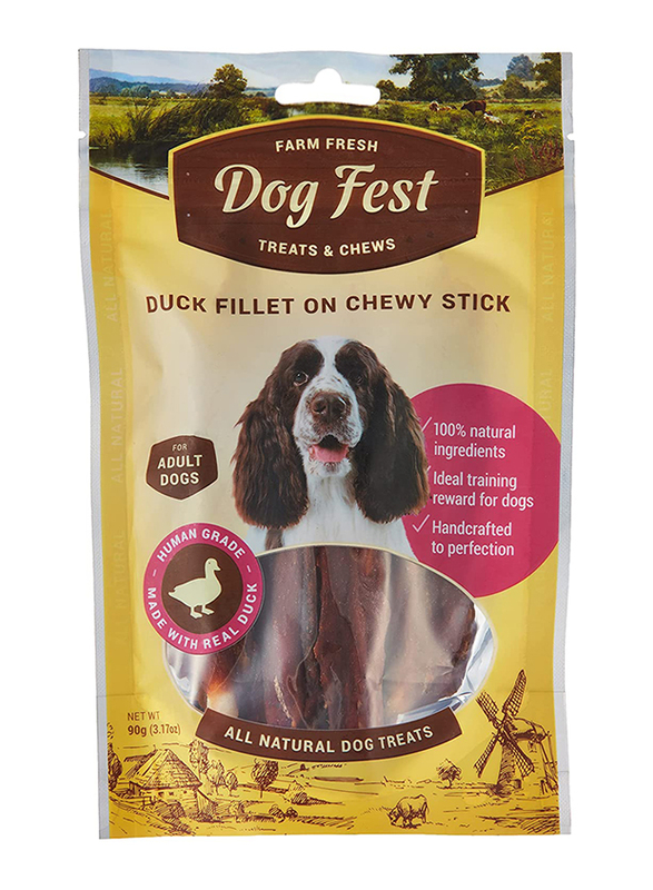 

Dog Fest Duck Fillet On Chewy Stick for Adult Dogs, 90g