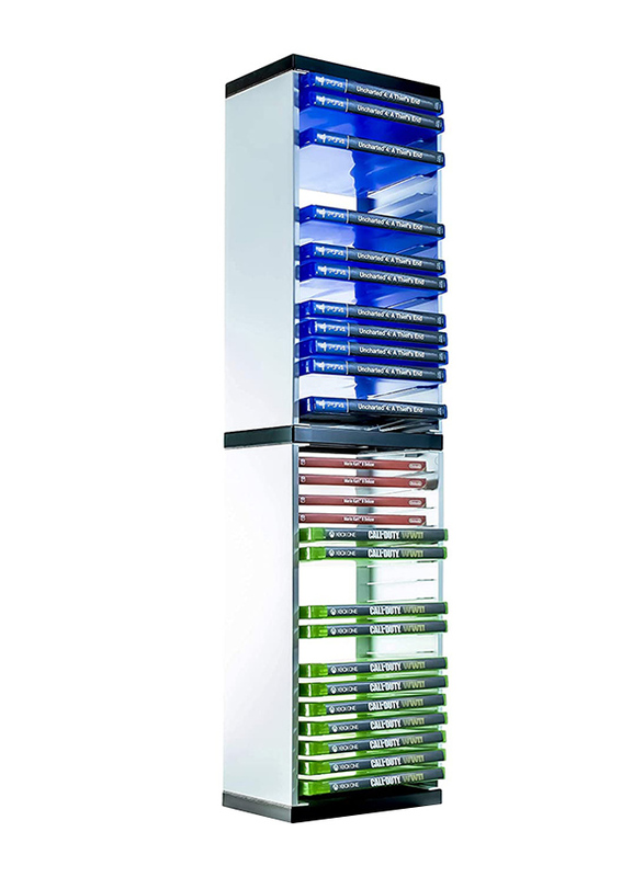 

Generic Universal 36 Games Disks Storage Tower Stores, White