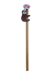 Puckator Sleepy Sloth Pencil With Eraser Topper, Brown