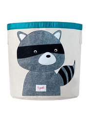 3 Sprouts Storage Bin, Raccoon, Grey