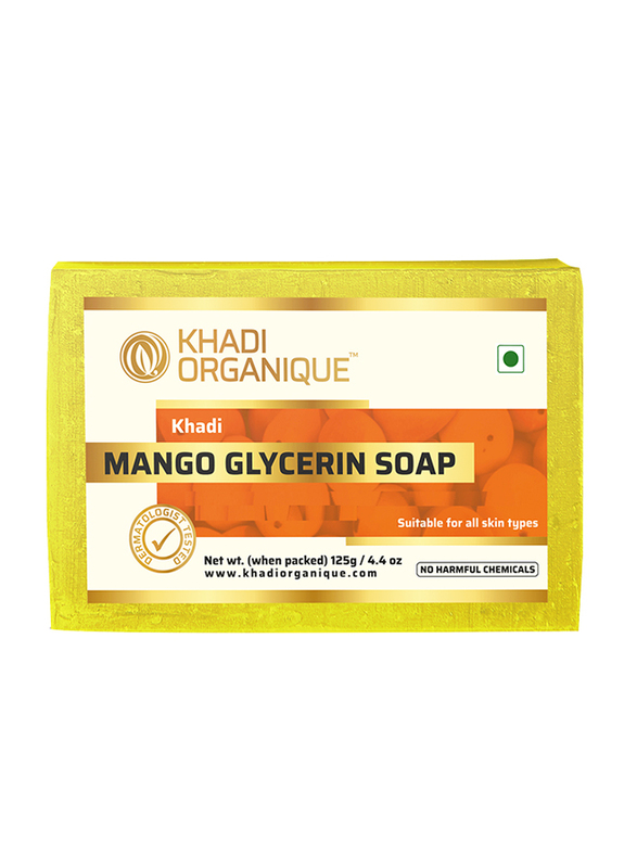 Khadi Organique Mango Glycerine Soap, 125gm