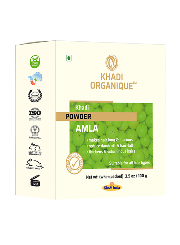 Khadi Organique Amla Powder for Sensitive Scalps, 100gm