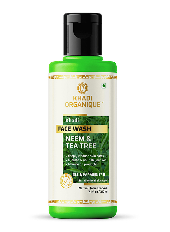Khadi Organique Neem & Tea Tree Face Wash, 210ml