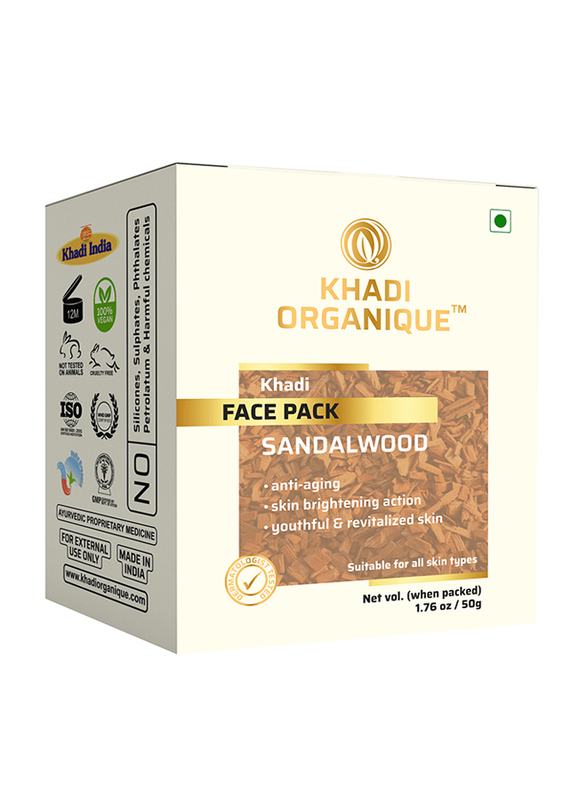 Khadi Organique Sandalwood Face Pack, 50gm