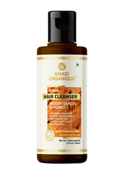 Khadi Organique Woody Sandal Hair Cleanser Shampoo for Sensitive Scalps, 210ml