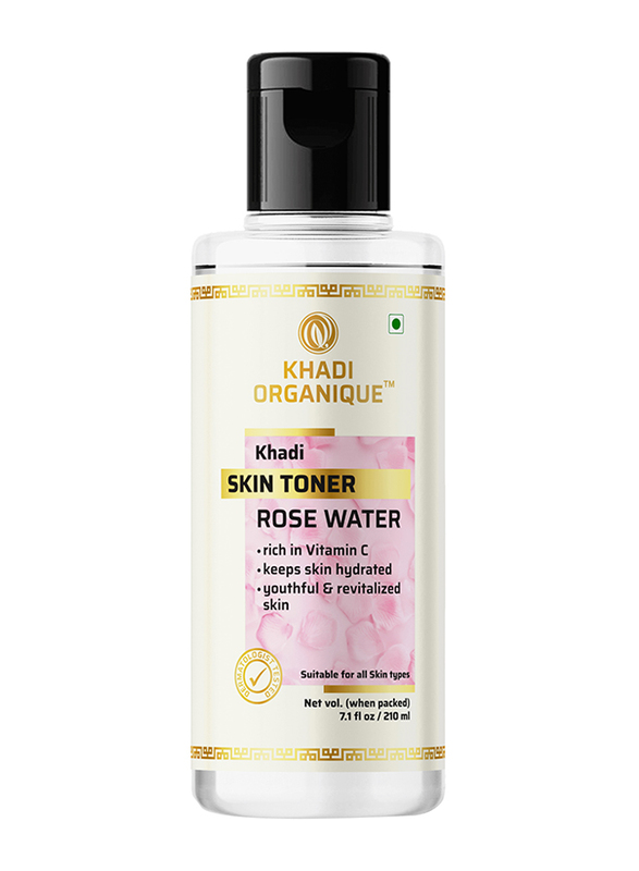 Khadi Organique Pure Rose Water Skin Toner, 210ml